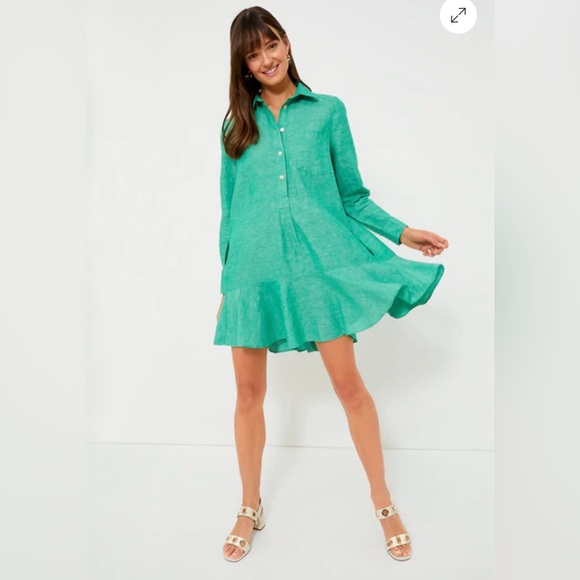 Tuckernuck Sea Green Callahan Shirt Dress - Picture 2 of 14